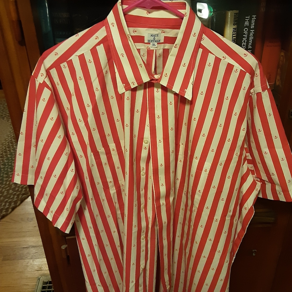 Maus & Hoffman short sleeve button down casual shirt XL